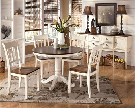 Whitesburg Round Dining Room Set from Ashley (D583-15B-15T) | Coleman Furniture