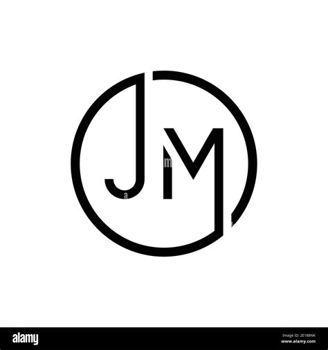 Creative letter JM Logo Design Vector Template. Initial Circle Letter ...