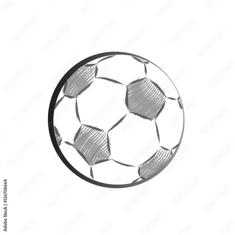 Football icon sketch. Soccer ball drawing in doodles style. Football hand-drawn sketches in ...