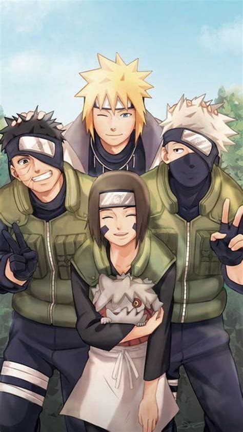 Team Yondaime, minato, obito, rin, kakashi, HD wallpaper | Peakpx