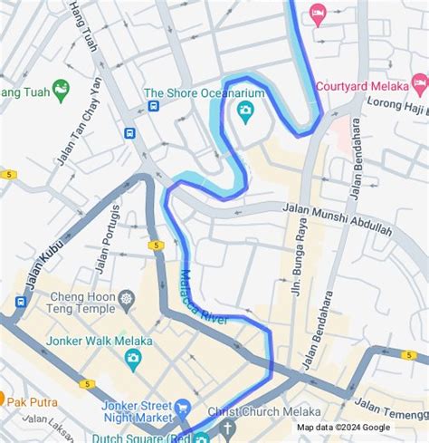 Melaka River Cruise Route - Google My Maps