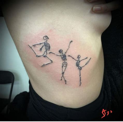 small dancing skeleton tattoo - ohioteendiesinvan