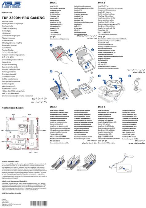 ASUS TUF Z390M-PRO GAMING QUICK START MANUAL Pdf Download | ManualsLib