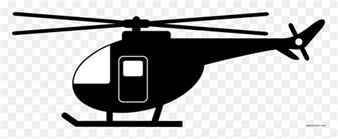 Helicopter Silhouette Clip Art - Helicopter Clipart - FlyClipart