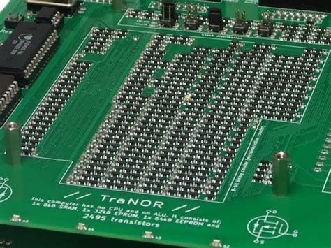 TraNOR's DIY Transistor Computer Has a CPU Design Containing 2,495 Discrete Transistors ...