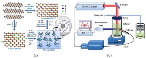 (a) Schematic of the synthesis of B/N-carbon quantum dots (CQDs)... | Download Scientific Diagram