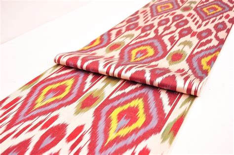 Red Ikat Fabric Silk Ikat Fabric Handmade Ikat Fabric - Etsy