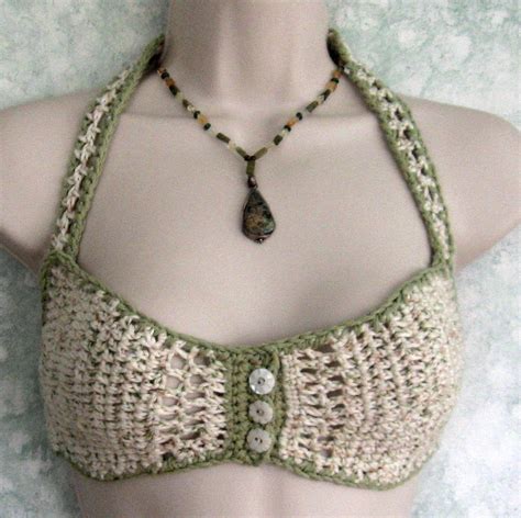 Crochet Bra Pattern Women's Summer Bra Button Front Teen - Etsy