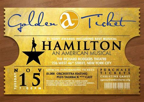 Hamilton Printable Tickets - Printable Word Searches