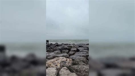 Lake Michigan waves batter Kenosha beaches