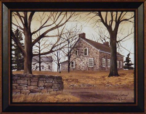 "STONE COTTAGE" by Billy Jacobs FRAMED ART PRINT 15x19 ~ Farm House Country | Cottage framed art ...