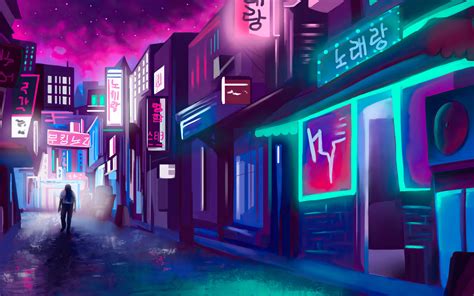 City At Night Wallpaper Neon