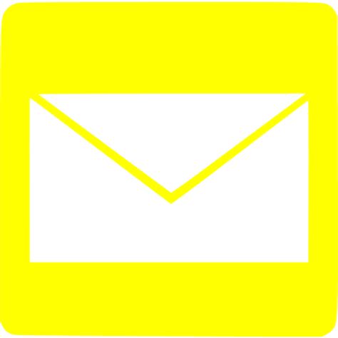 Yellow email 13 icon - Free yellow email icons