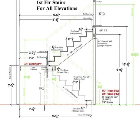 Residential Stair Plan Drawing