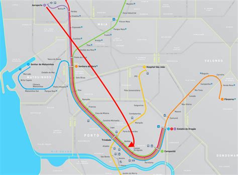 Porto Airport Metro Map