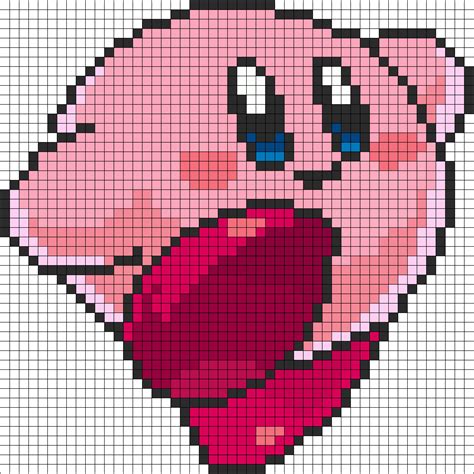 Kirby Pixel Art Grid How To