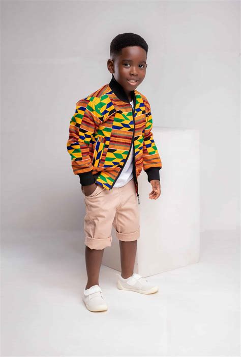 Kids Unisex Deja African Print Bomber Jacket - African Clothing Store | JT Aphrique