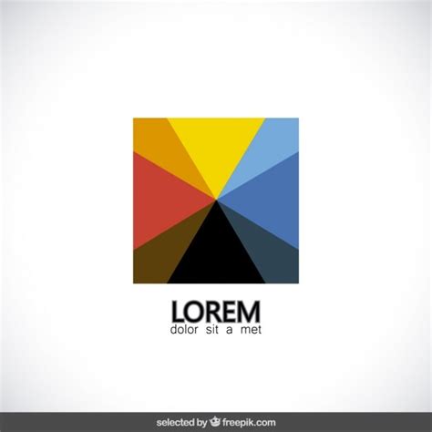 Free Vector | Colorful square logo