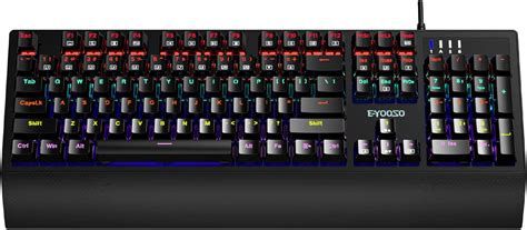 Amazon.com: E-YOOSO Mechanical Keyboard, Mechanical Gaming Keyboard with Blue Switches, 104 Keys ...