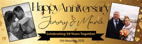 50th Golden Anniversary | Personalised Photo Banners | Domore.ie – Do ...