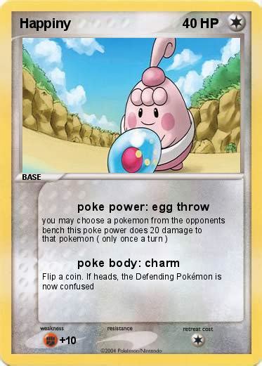 Pokémon Happiny - poke power: egg throw - My Pokemon Card