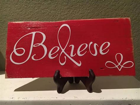 Believe Wooden Sign Home Decor Wreath Sign Mantel Sign | Wooden signs, Wreath sign, Handmade wooden