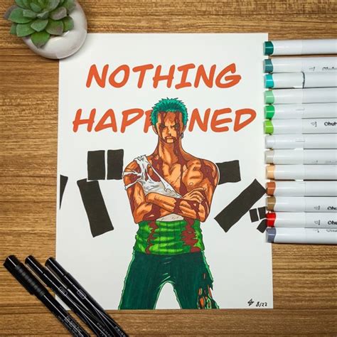 Roronoa Zoro nothing Happened Print - Etsy