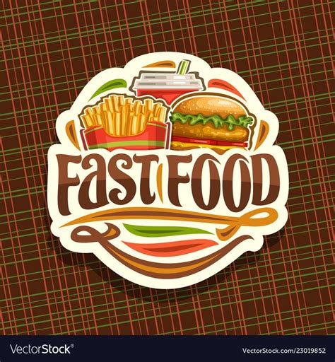 Logo for fast food Royalty Free Vector Image - VectorStock , #ad, #food, #Royalty, #Logo, #fast ...