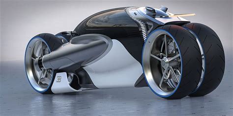 La nouvelle moto futuriste 100 M de la marque Bugatti par un talentueux ...