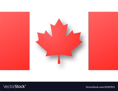 Paper cut canada flag Royalty Free Vector Image