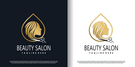 hair cut logo design for fashion with creative concept premium vector 15927345 Vector Art at ...