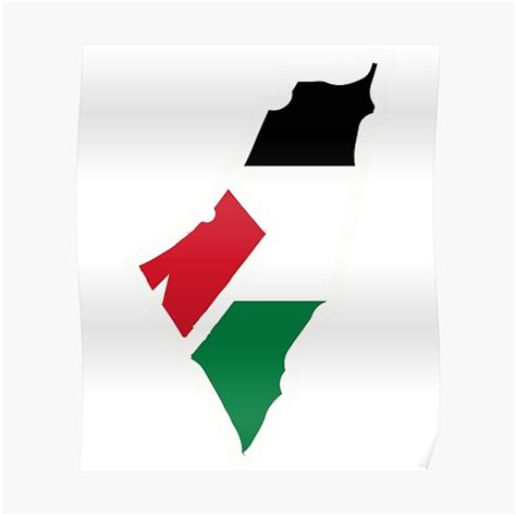 "Palestine flag map " Poster for Sale by BrightyB | Redbubble