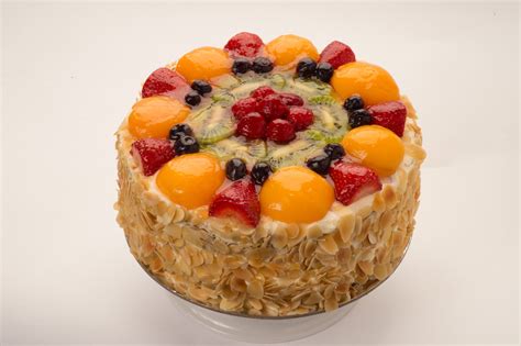 Fruit Custard Sponge - Pat-a-Cake Bakery Cafe