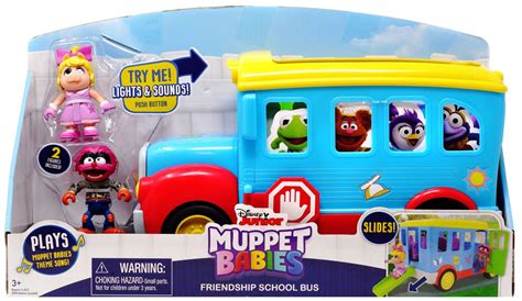 Disney Junior Muppet Babies Friendship School Bus 2.5 Set Lights Sounds ...