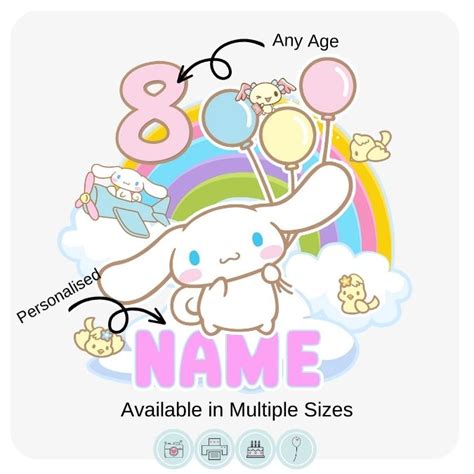 Premium Name Plaque | Cinnamoroll – Edible Cake Toppers