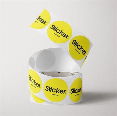 Round Roll Stickers Mockup Set | Packaging labels design, Mockup, Greeting card template