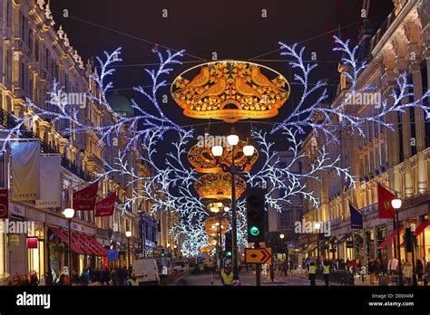 London, UK. 13th November. Regent Street Christmas Lights with the theme the twelve days of Xmas ...