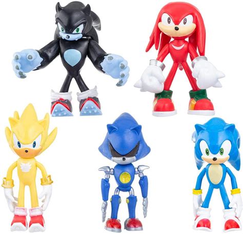 Buy 5 Pack Sonic The Hedgehog Action Figures | Sonic Action Figure Set | Perfect Kids Gifts | 4. ...