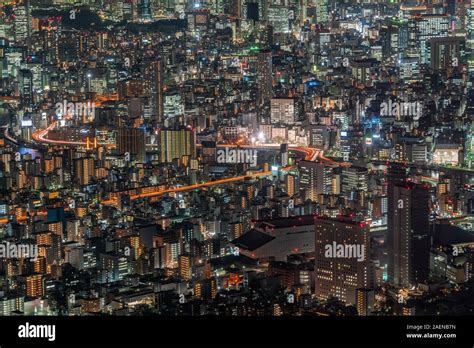 Aerial view of Tokyo Skyline by night Stock Photo - Alamy