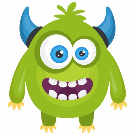 Angry devil monster, angry monster, devil monster, green monster, monster cartoon icon