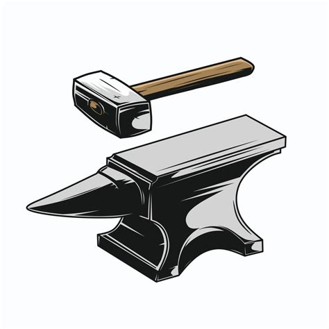 hammer and anvil illustration 14383825 Vector Art at Vecteezy