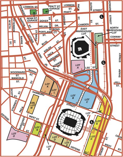 orioles parking map - Stadium Parking Guides