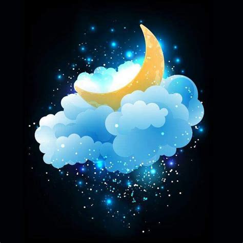 Pin by Vicki Cummings on good night -moon -star | Moon clouds, Good night moon, Moon art