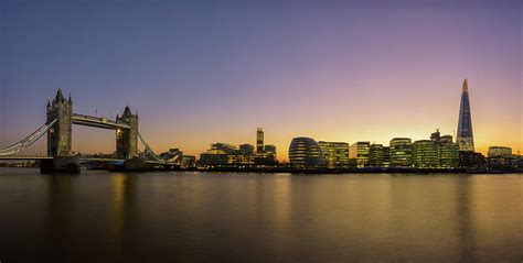 Tower Bridge Sunset Panoramic Photograph by Matt Malloy - Pixels