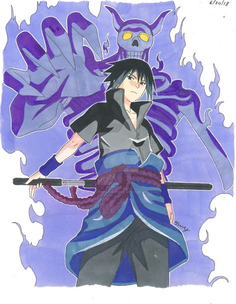 Sasuke with Susanoo Colored by Levi-Ackerman-Heicho on DeviantArt