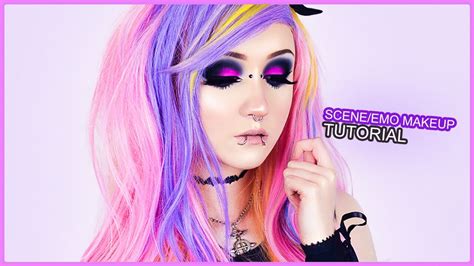 TURNING MYSELF SCENE/EMO | BLACK & PINK SMOKEY CAT EYE | MAKEUP ...