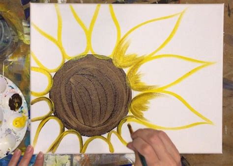 Paint A Sunflower Step By Step - SUNFLOWER