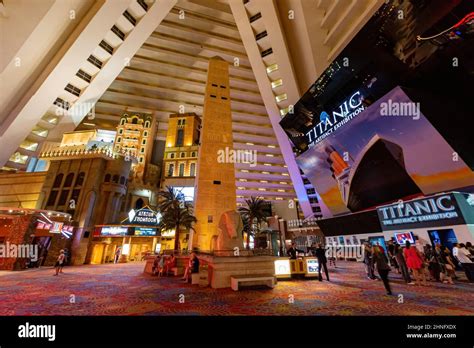 Las Vegas, AUG 6 2015 - Interior view of the Luxor Hotel and Casino Stock Photo - Alamy