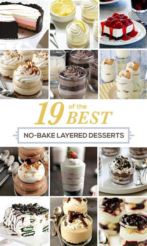 19 of the BEST No-Bake Layered Desserts | Desserts, Individual desserts, Layered desserts