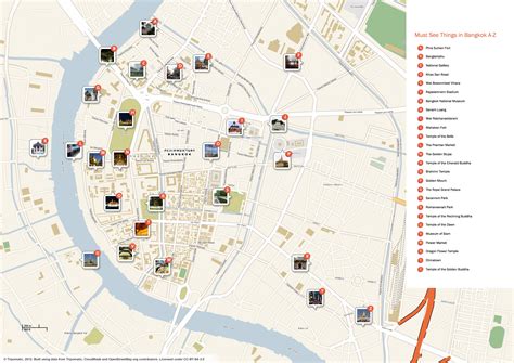 Bangkok Attractions Map | FREE PDF Tourist City Tours Map Bangkok 2025